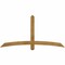 Ekena Millwork Bellingham Rough Sawn Timber Gable Bracket, Western Red Cedar, 72"W x 36"H x 4"D x 4"F, 12/12 Pitch GBW072X36X0404BEL00RWR - alternate 1